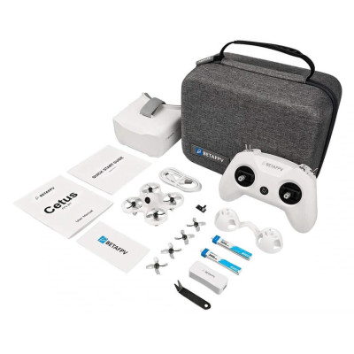Квадрокоптер Betafpv Cetus FPV Kit − FPV дрон з 4K з VR02 FPV Goggles та LiteRadio2 SE, функція самозахисту, 3 режими польоту