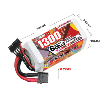 Аккумулятор CODDAR 1300MAH 6S 22.2V 130C XT60 для FPV дрона