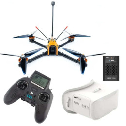 Квадрокоптер Darwin129 7'' Long Range − FPV дрон з 2507 1800 кВ 3-5с БК двигунами, до 5 км, до 15 хв, вантажопідйомність до 2 кг, FPV окуляри + пульт