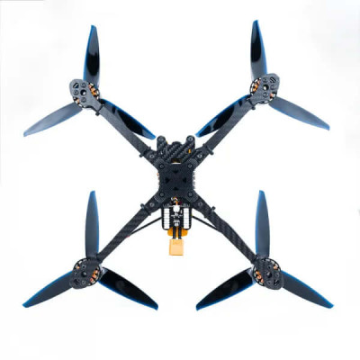 Квадрокоптер Darwin129 7'' Long Range − FPV дрон з 2507 1800 кВ 3-5с БК двигунами, до 5 км, до 15 хв, вантажопідйомність до 2 кг, FPV окуляри + пульт