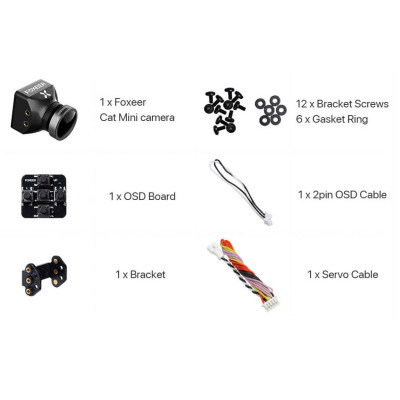 FPV камера Foxeer Mini Night Cat 3 1200TVL - нічна аналогова камера для FPV дрона 1200TVL 1/3" CMOS до 0.00001 lux.