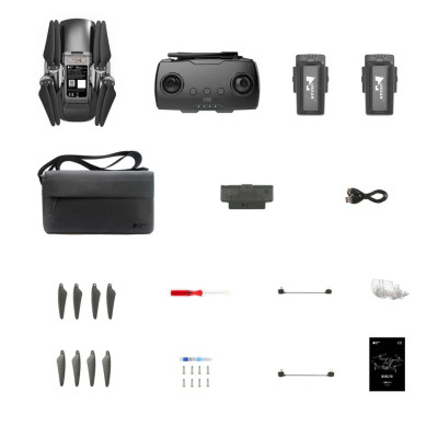 Квадрокоптер Hubsan Black HAWK 2 Combo − дрон з камерою 4K, GPS, FPV, БК, до 5км, до 66 хв, сумка