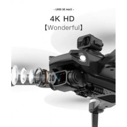 Квадрокоптер LYZRC L900 Pro SE Max Black − дрон з камерою 4К, ESC, FPV, GPS, БК, до 1,2 км, з датчиком розпізнавання перешкод до 28 хв, кейс