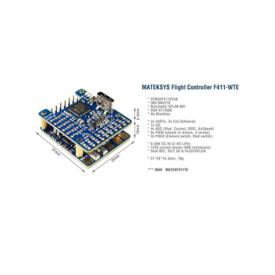 Matek Flight Controller F411-WTE - польотний контролер для FPV