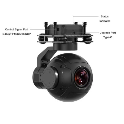 SIYI ZR10 2K 4MP QHD 30X Hybrid Zoom Gimbal - FPV камера нічного бачення з 10 кратним оптичним зумом