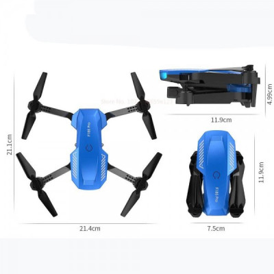 Квадрокоптер ZFR F185 Pro Blue – дрон з 4K і HD камерами, FPV, запобігання перешкод, до 15 хвилин в кейсі