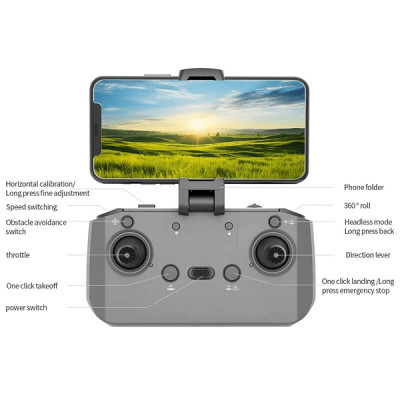 Квадрокоптер E99S Black - дрон з 4К та HD камерами, FPV, оптичне позиціонування, 20 хв. + кейс