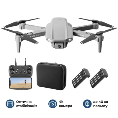 Квадрокоптер  ZLRC E99 Pro 2 Grey Plus – дрон с камерой 4К, FPV, Optical, до 40мин, кейс