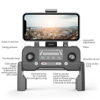 Квадрокоптер SJRC F7 Pro 4K - дрон з камерою 4K, EIS, FPV, GPS, БК, 3км, до 25хв, сумка