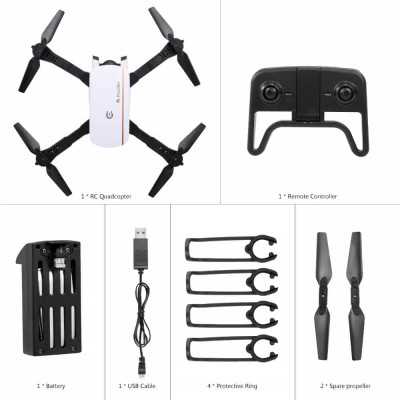 Квадрокоптер Falcon 1808 White – дрон з камерою 4K, FPV, барометром, до 15 хв