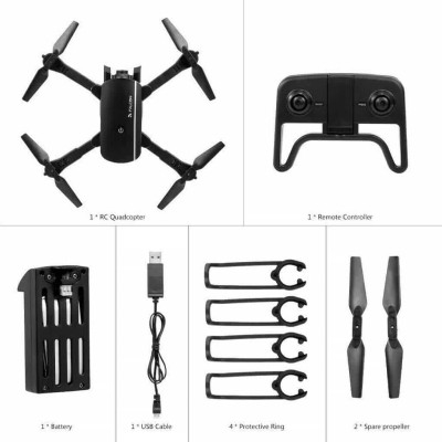 Квадрокоптер Falcon 1808 Black – дрон з камерою 4K, FPV, барометром, до 15хв
