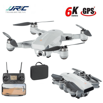Квадрокоптер JJRC X16 Gray − дрон з камерою 6K, FPV, GPS, БК, до 25хв, кейс