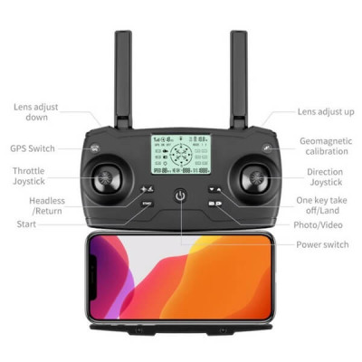 Квадрокоптер JJRC X17 Green − дрон з камерою 6K, ESC, FPV, GPS, БК, до 1км, до 30хв