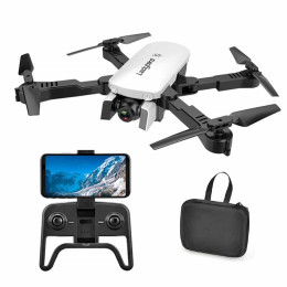 Квадрокоптер XKJ R8 White – дрон з 4K і HD камерами, FPV, оптичне позиціонування, до 15 хв. польоту + кейс
