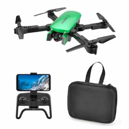 Квадрокоптер XKJ R8 Green – дрон з 4K і HD камерами, FPV, оптичне позиціонування, до 15 хв. польоту + кейс