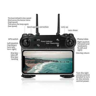 Квадрокоптер ZLRC SG108 S Black − дрон з камерою 4K, FPV, GPS, БК, 1км, до 25хв, кейс