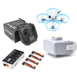 FPV комплект для початківців "МЕДІУМ" з квадрокоптером Meteor 75 pro Analog ELRS, пультом керування RADIOMASTER TX12 ELRS та  шоломом Skyzone cobra SD