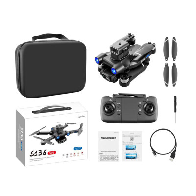 Квадрокоптер RC S136 – дрон с 4K и HD камерами, FPV, GPS, 5G Wi-Fi, БК, 1 км, до 25 мин, кейс + датчик распознавания помех