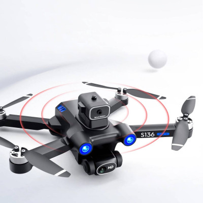Квадрокоптер RC S136 – дрон с 4K и HD камерами, FPV, GPS, 5G Wi-Fi, БК, 1 км, до 25 мин, кейс + датчик распознавания помех