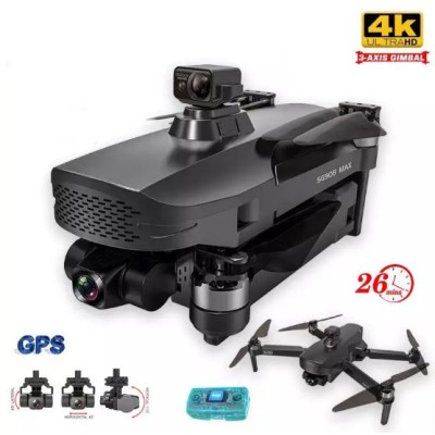Квадрокоптер ZLRC SG908 MAX - 3 км, GPS, 3-X осьова 4К камера, до 27 хв, БК, кейс