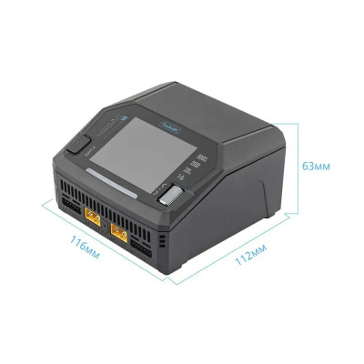 Зарядний пристрій ToolkitRC M6DAC V2 Dual 400W 16A 1-6S з вбудованим блоком живлення