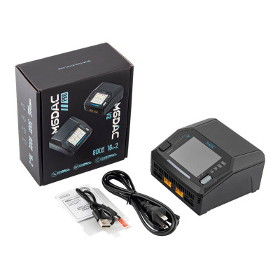 Зарядний пристрій ToolkitRC M6DAC V2 Dual 400W 16A 1-6S з вбудованим блоком живлення