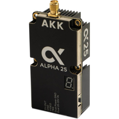 VTX AKK Alpha 25W - відеопередавач з потужністю 25 В на 96 каналів